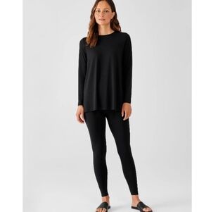 Eileen Fisher Long Sleeve Swing Jersey Top